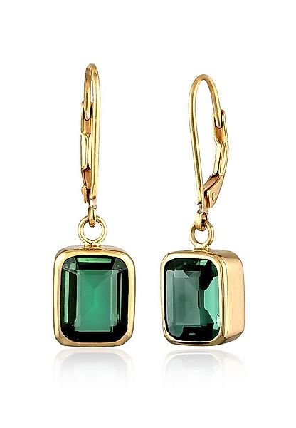 Elli Premium Ohrhänger-Set Ohrhänger Quarz Edelstein Quadrat Grün 925 Sterl günstig online kaufen