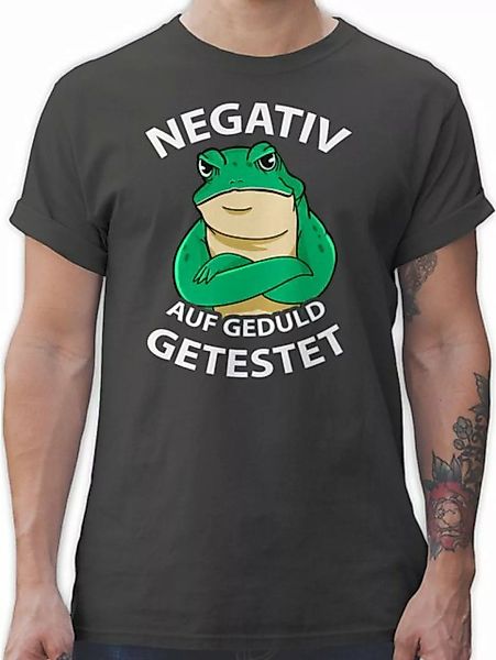 Shirtracer T-Shirt Negativ auf Geduld getestet - Frosch - Sprüche Statement günstig online kaufen