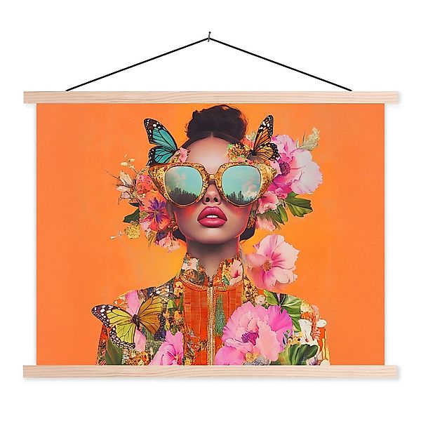 MuchoWow Poster Schmetterlinge - Frau - günstig online kaufen