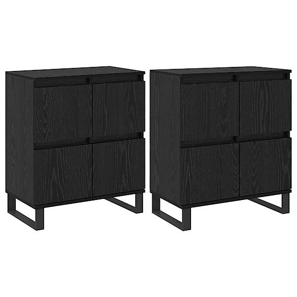 vidaXL Sideboards 2 Stk Schwarz Eichen-Optik 120 x 35 x 70 cm 3394547 günstig online kaufen