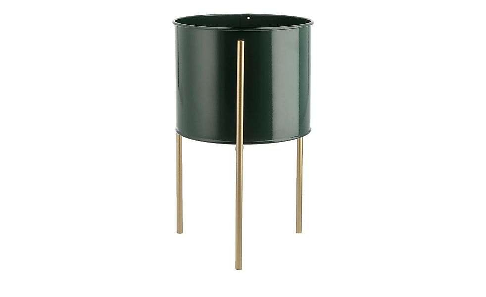 Übertopf - grün - Metall - 20 cm - Dekoration > Dekoartikel - Möbel Kraft günstig online kaufen