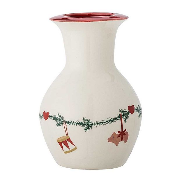 Bloomingville Dekovase Bloomingville Vase YULE Weiß Weihnachtsmotiv 16x10 c günstig online kaufen