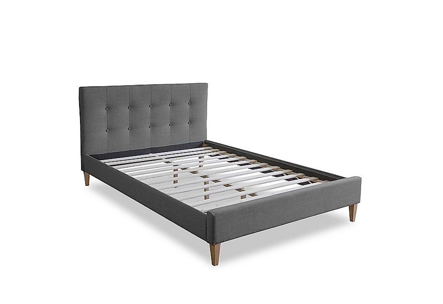 Homestyle4u Polsterbett 140/160/180 x 200 cm Doppelbett Stoffbett Kopfteil günstig online kaufen