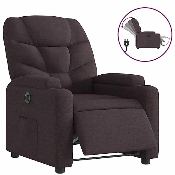 vidaXL Relaxsessel Elektrisch Dunkelbraun Stoff 3204577 günstig online kaufen