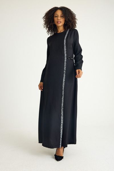 fashionshowcase Tunikakleid Abaya Kleid mit Schmuckdetails günstig online kaufen