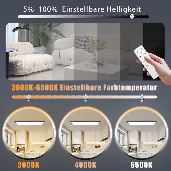 Nettlife LED Panel Deckenleuchte Schwarz/Weiß Dimmbar günstig online kaufen