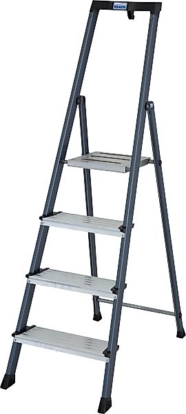 KRAUSE Stehleiter "Securo" Alu eloxiert, 1x4 Stufen, Arbeitshöhe ca. 285 cm günstig online kaufen
