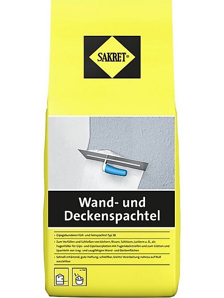 Sakret Spachtelmasse SAKRET Wand- und Deckenspachtel 5 kg günstig online kaufen