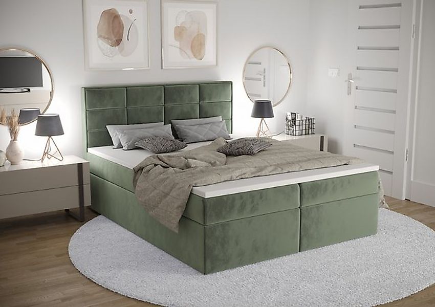 B&B Home Boxspringbett Kaja (H3 Matratze Bonellfederung, Kopfteil, Bettkast günstig online kaufen