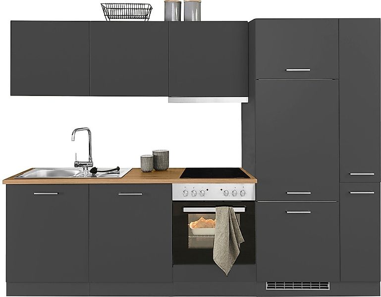 KOCHSTATION Küchenzeile "KS-Kehl" mit E-Geräten, Breite 270 cm, inkl. Kühls günstig online kaufen