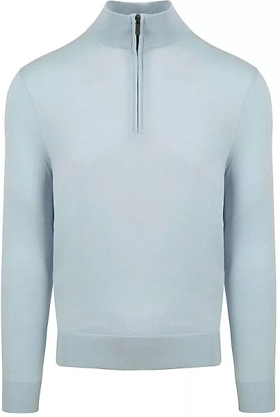 Suitable Merino Half Zip Pullover Hellblau - Größe 3XL günstig online kaufen