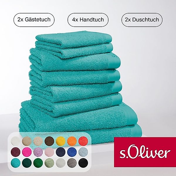 s.Oliver Handtuch Set »s.Oliver, Premium Qualität, 600 gr/m²«, (Set, 8 St., günstig online kaufen