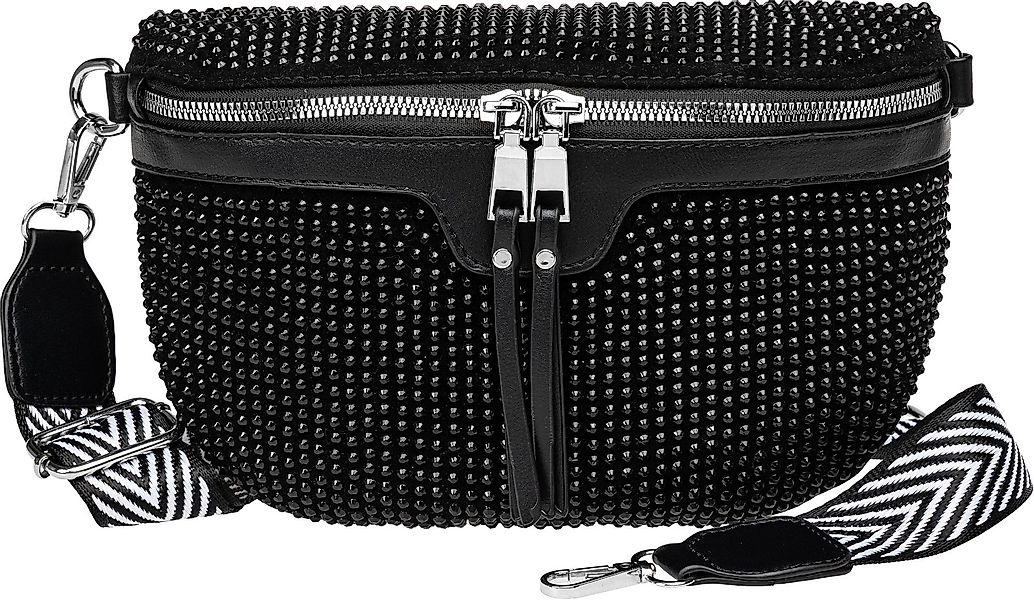 Caspar Gürteltasche TS1075 im XL Format mit Strasspailletten günstig online kaufen