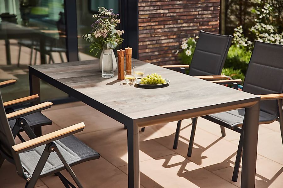 Siena Garden Gartentisch Talina Rechteckig Washed Grau 100 cm x 180 cm günstig online kaufen