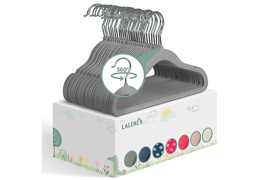Laleni Kleiderbügel für Kinder mit Samtbezug - rutschfest, (30-tlg), 360° d günstig online kaufen