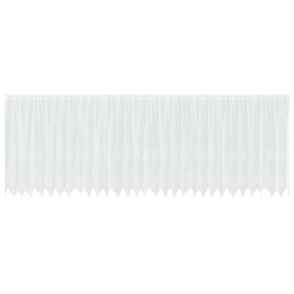 vidaXL Spitzenvorhang mit Vorhängen Weiß 750x140cm Polyester 4107946 günstig online kaufen