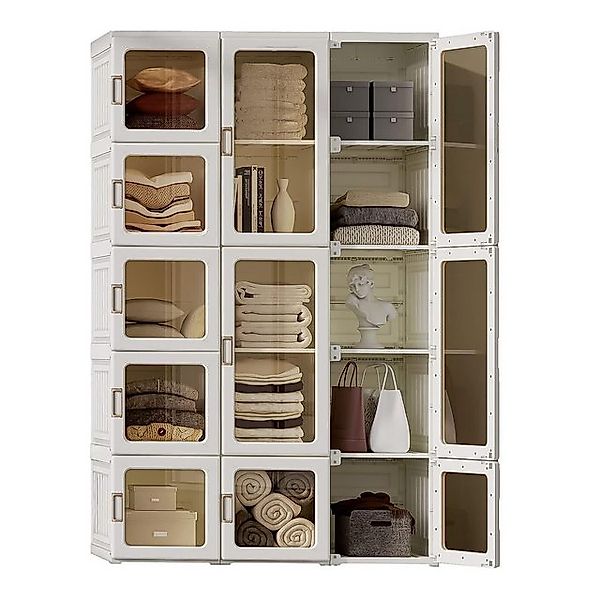 Dripex Kleiderschrank Faltbarer Schrank Mehrzweckschrank mit magnetische Tü günstig online kaufen