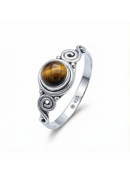 mantraroma Silberring KINURI aus 925 Silber mit Tigerauge (Ring mit Schmuck günstig online kaufen
