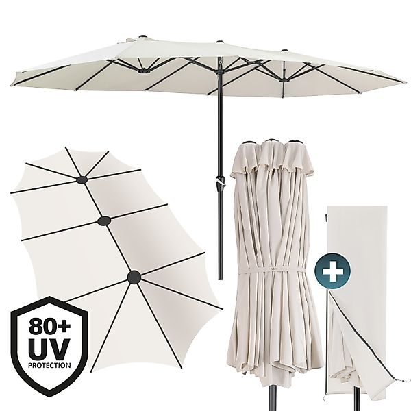 Doppelsonnenschirm Creme UV-Schutz 80+ günstig online kaufen