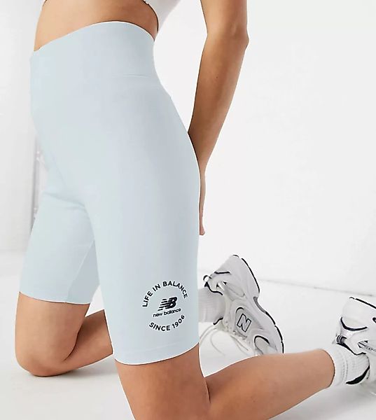 New Balance – Legging-Shorts in Blassblau mit „Life in Balance“-Print, exkl günstig online kaufen