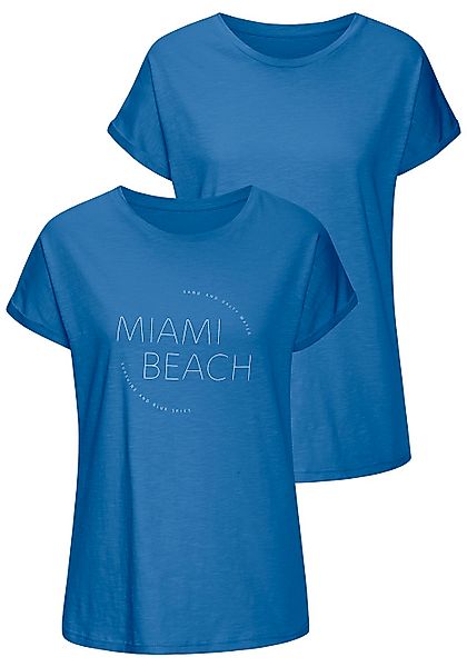 Vivance T-Shirt "mit modischem Frontprint", (2er-Pack), aus weicher Baumwol günstig online kaufen