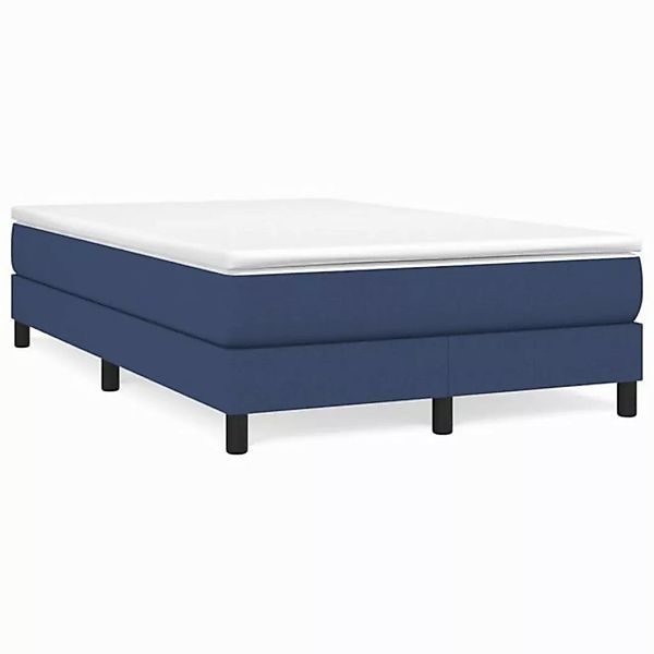 furnicato Bett Bettgestell ohne Matratze Blau 120x200 cm Stoff (1-tlg) günstig online kaufen