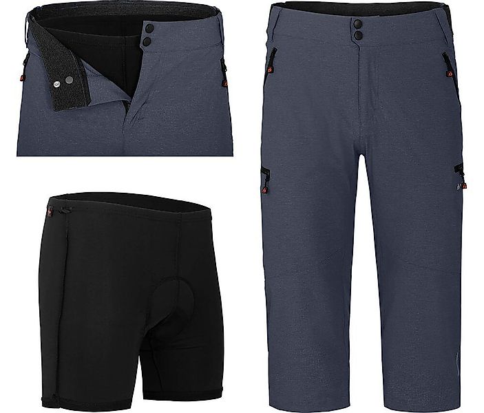 Fahrradhose PORVOO Capri (mit gepolsterter Innenhose) günstig online kaufen