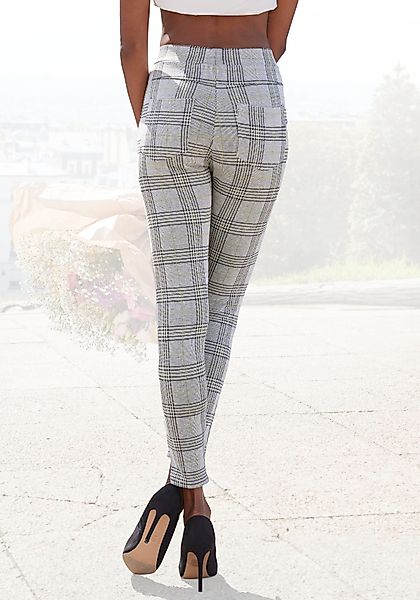 LASCANA Leggings, mit Ajour Karomuster günstig online kaufen