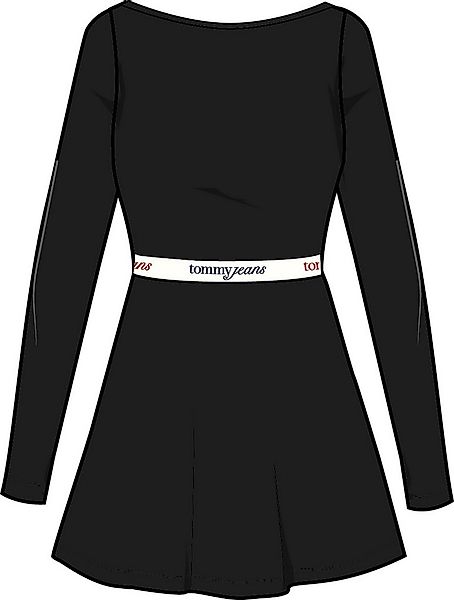 Tommy Jeans Jerseykleid TJW TAPE FIT FLARE DRESS EXT mit Logo-Elastikbund günstig online kaufen