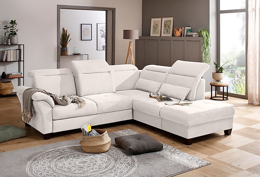 Home affaire Ecksofa »Solvei L-Form« wahlweise auch mit Kopfteilverstellung günstig online kaufen