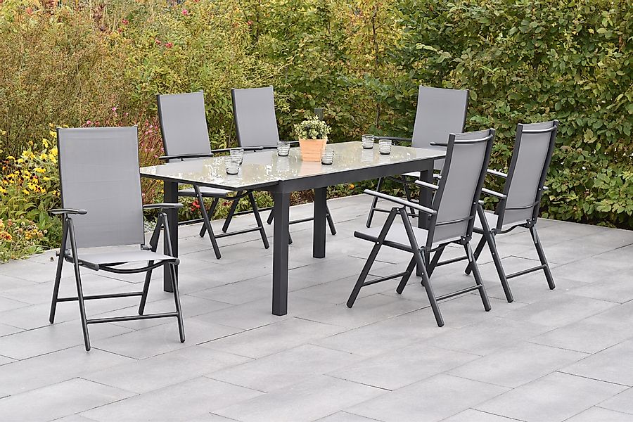MERXX Garten-Essgruppe »»Amalfi«« Set, 5-fach verstellbare Rückenlehne, 7 S günstig online kaufen