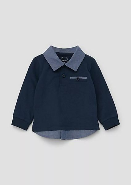 s.Oliver Langarmshirt Poloshirt im Layering-Look Layering günstig online kaufen
