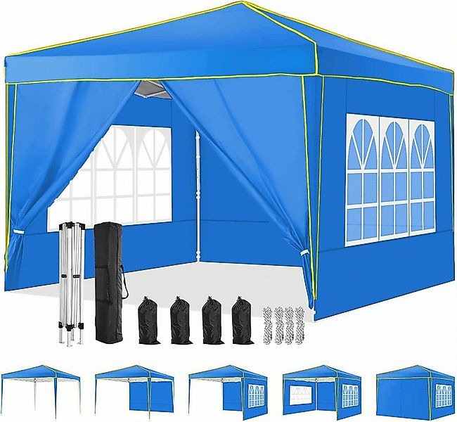 LUCKZON Pavillon 3x3m, Pop Up Pavillon günstig online kaufen