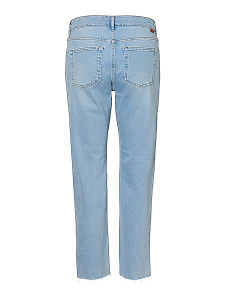 Noisy May Damen Jeans NMJENNA NW STRGHT ANK KI013LB - Straight Fit - Blau - günstig online kaufen