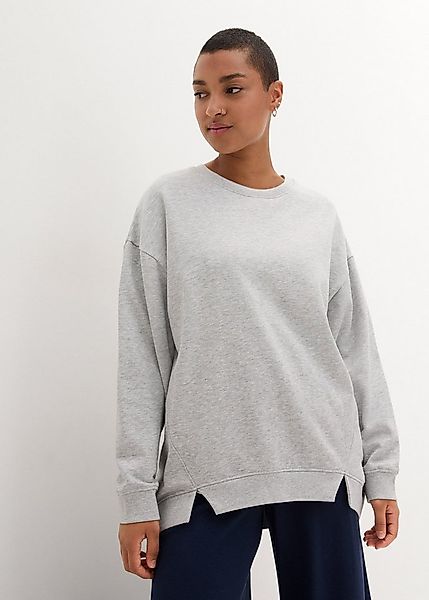 bonprix Sweatshirt Oversize-Fit, Rundhalsform, kleine Seitenschlitze günstig online kaufen