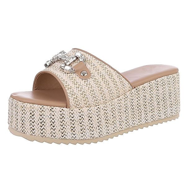 Ital-Design Plateau-Sandalen mit Schmuckdetail für Damen günstig online kaufen
