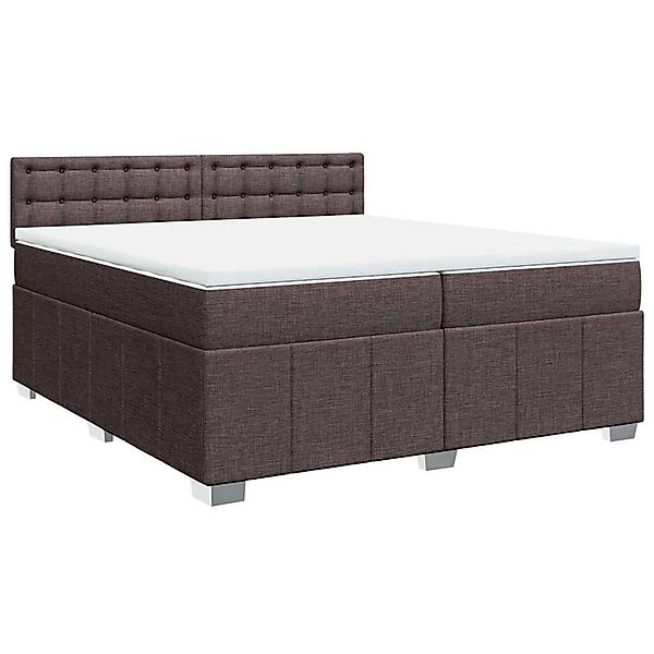vidaXL Boxspringbett mit Matratze Dunkelbraun 200x200 cm Stoff 3287192 günstig online kaufen