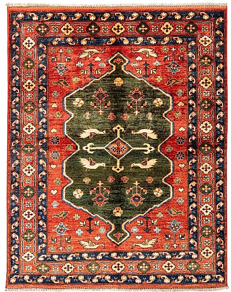 morgenland Orientteppich »Afghan - 195 x 150 cm - rot«, rechteckig günstig online kaufen