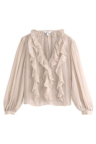 Next Langarmbluse Transparente Bluse mit Rüschen günstig online kaufen