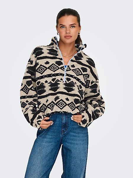 ONLY Sweatshirt "ONLJANNE AZTEC TEDDY L/S HALFZIP CC SWT" günstig online kaufen