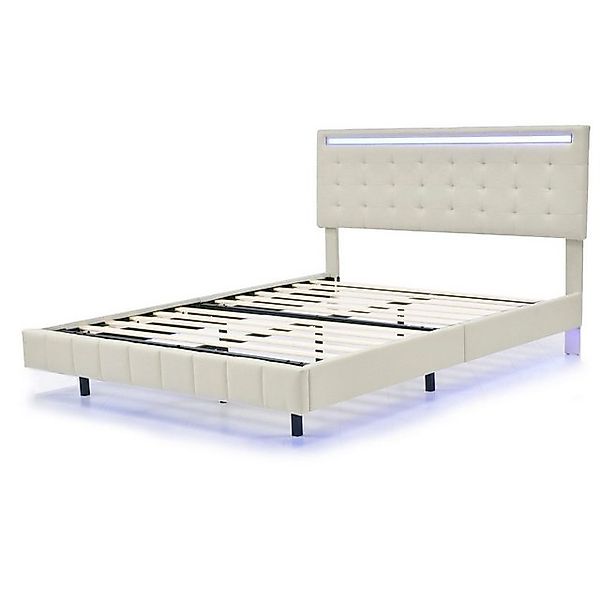 Gotagee Polsterbett Ausgesetzt mit LED Doppelbett Gästebett modern Jugendbe günstig online kaufen
