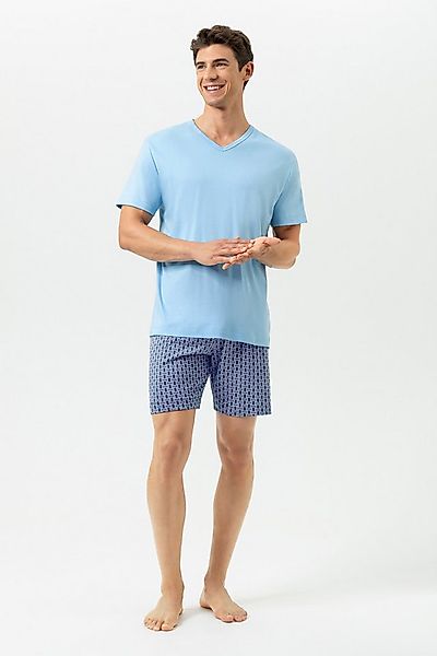 Mey Schlafanzug Mey male Anzug kurz Serie Straight Geo (2 tlg) Reine Baumwo günstig online kaufen