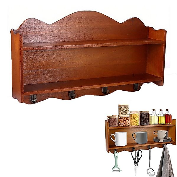BlingBin Gewürzregal Wandregal Holz mit 2 günstig online kaufen