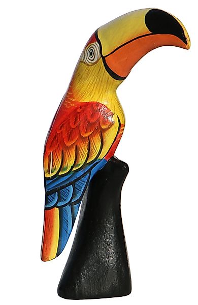 Wogeka Tierfigur bemalter Tukan Vogel Holz-Figur günstig online kaufen