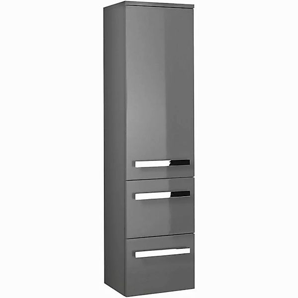 Lomadox Midischrank FES-4005-66 grau Bogengriffe Chrom glänzend - 30/121/33 günstig online kaufen