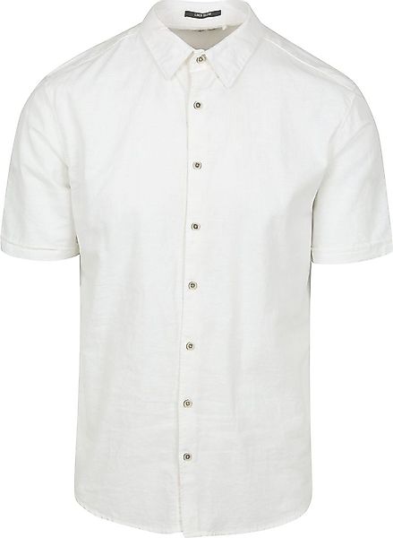 No Excess Short Sleeve Hemd Linen Blend Weiß - Größe XXL günstig online kaufen