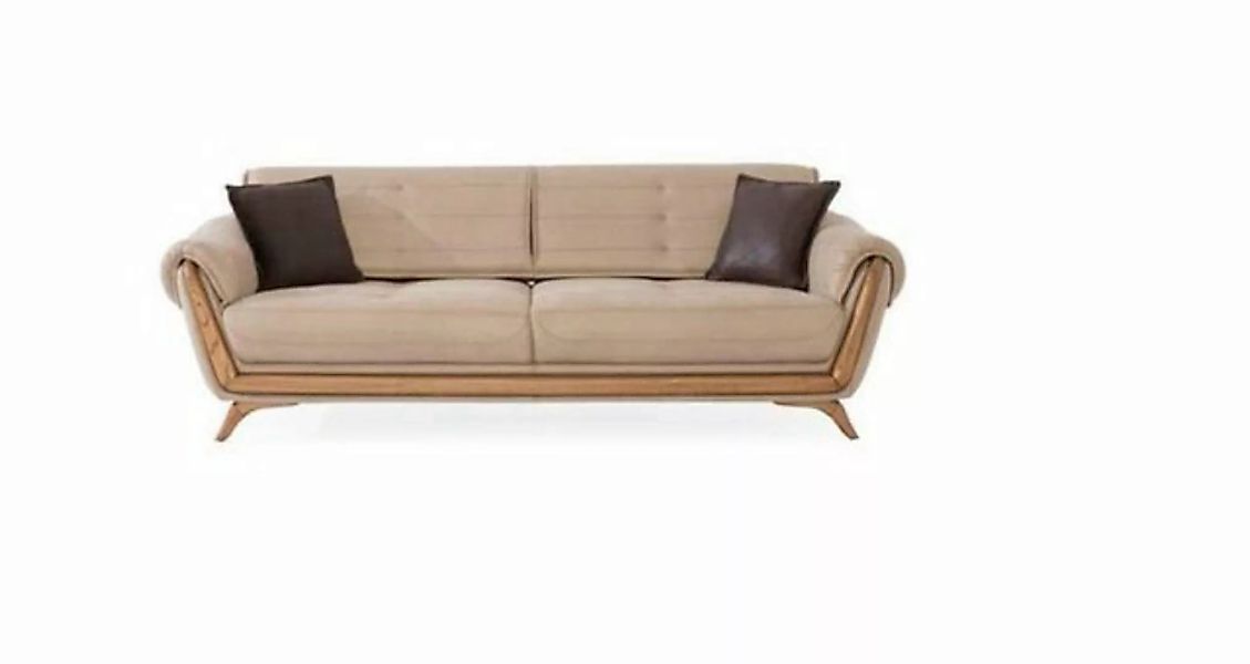 JVmoebel Sofa Dreisitzer Beige Couch Sofa Möbel Einrichtung Couchen Sofas günstig online kaufen