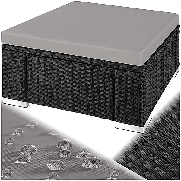 tectake Rattanstuhl Rattan Sitzhocker (Set, 1 günstig online kaufen