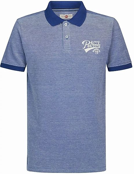 Petrol Polo Shirt Melange Kobaltblau - Größe L günstig online kaufen