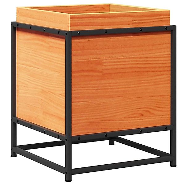 vidaXL Pflanzkübel Wachsbraun 40x40x50 cm Massivholz Kiefer 847020 günstig online kaufen